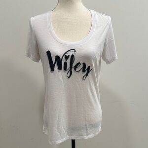 White 'Wifey' Graphic Tee
